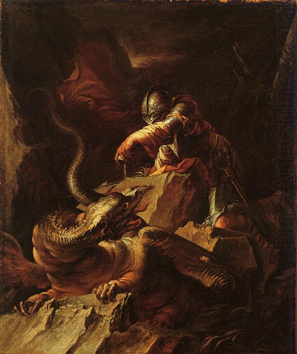 Salvator Rosa Jason Charming the Dragon china oil painting image